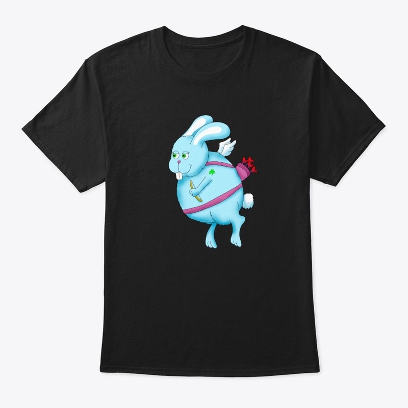 Big Blue Easter Bunny Cupid