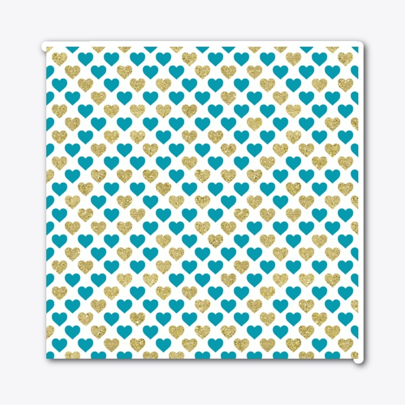 HEART'S OF BLUE & GOLD