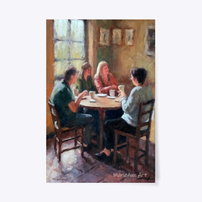At the Cafe, art by MarieAnn