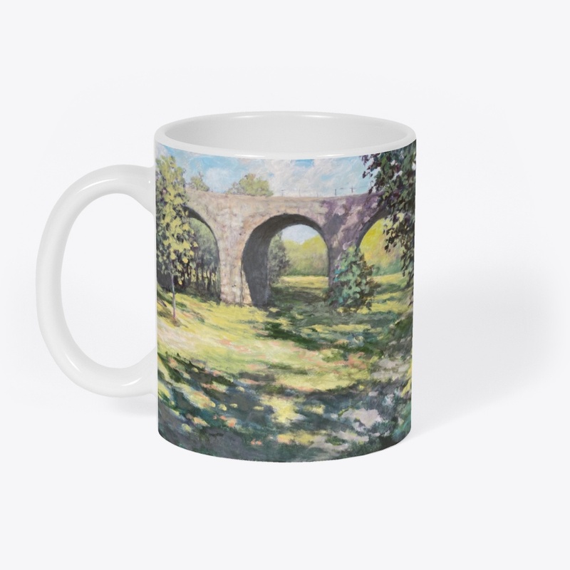 Scenic Train Bridge Painting