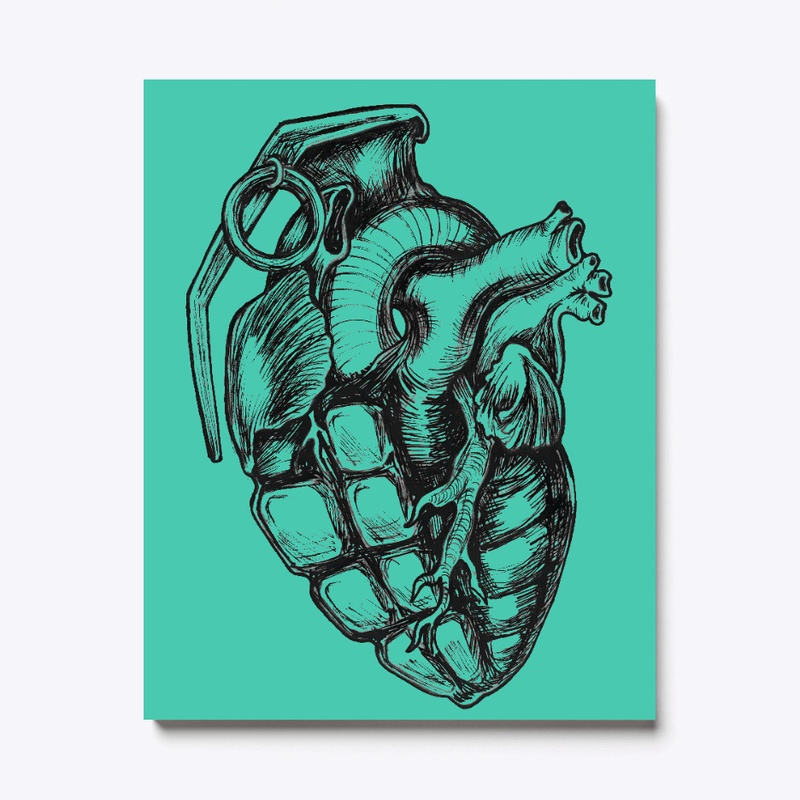 Heart Grenade Sketch