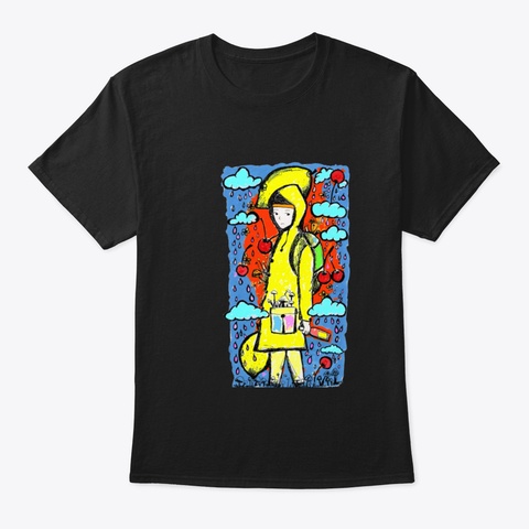 Rainy Day Black T-Shirt Front
