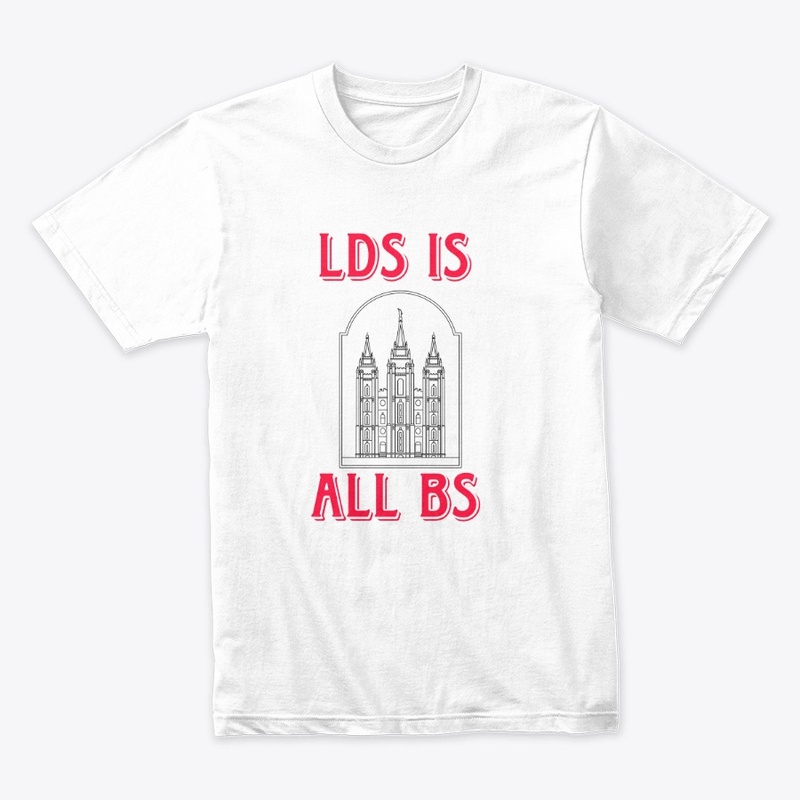LDS is All BS apparel - Red Lettering