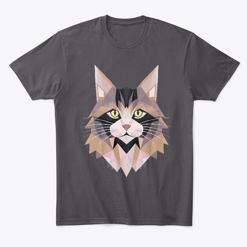 Maine Coon Cat geometric art