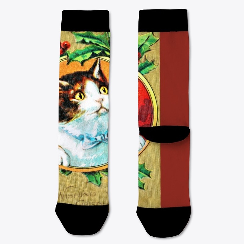 Vintage  Christmas Kitten