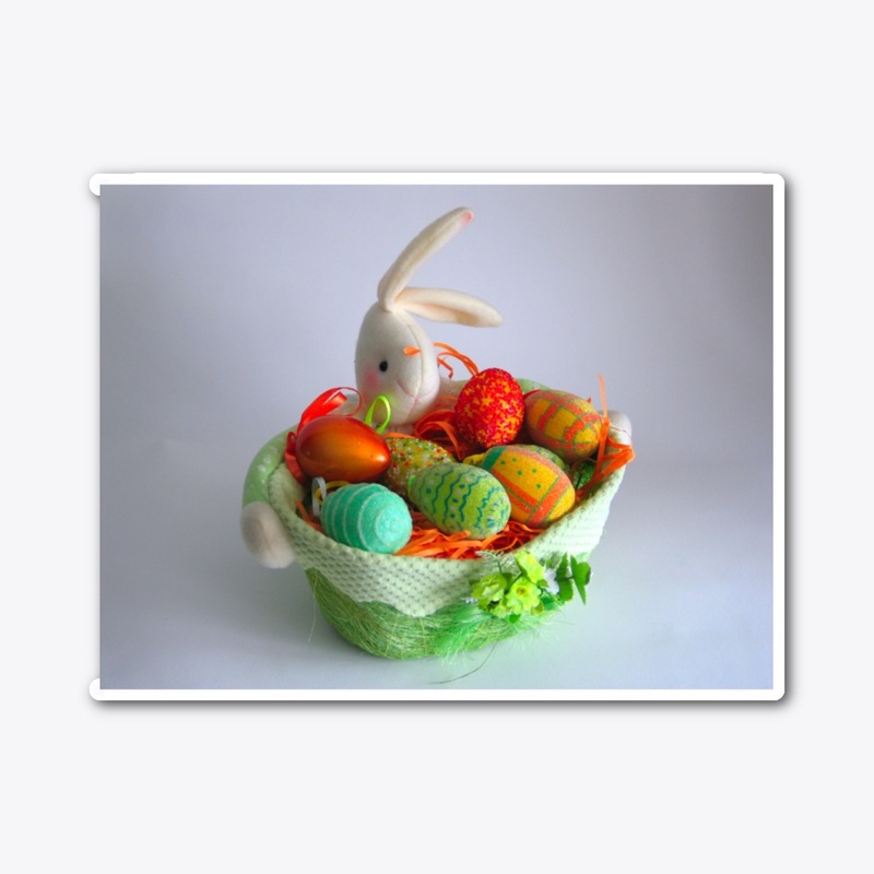 Hidden Bunny in the Easter eggs basket