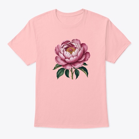 Pink Flower  Pale Pink Camiseta Front