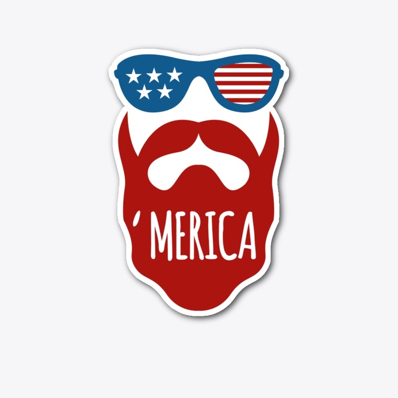 July 4th 'Merica with Flag & Beard