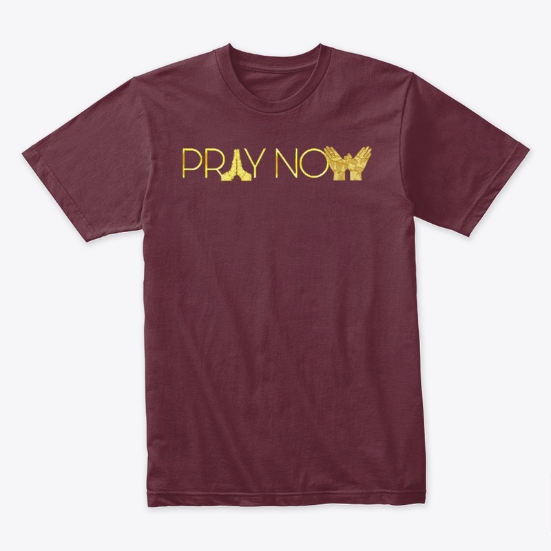 Pray Now Golden Logo Tee