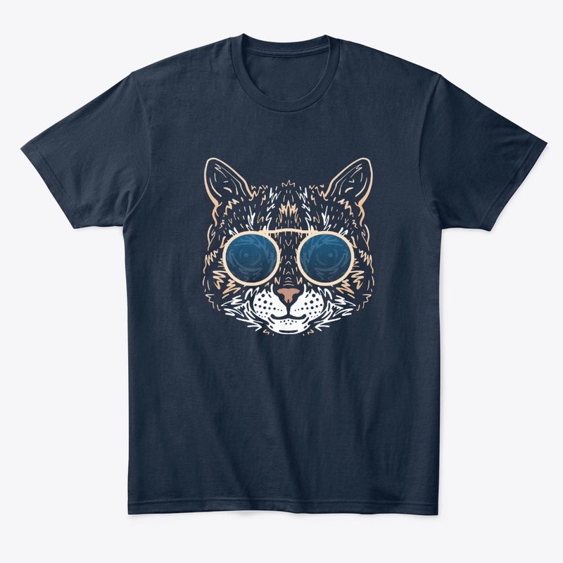 Cute Cat in Sunglasses (Colored+sg08)