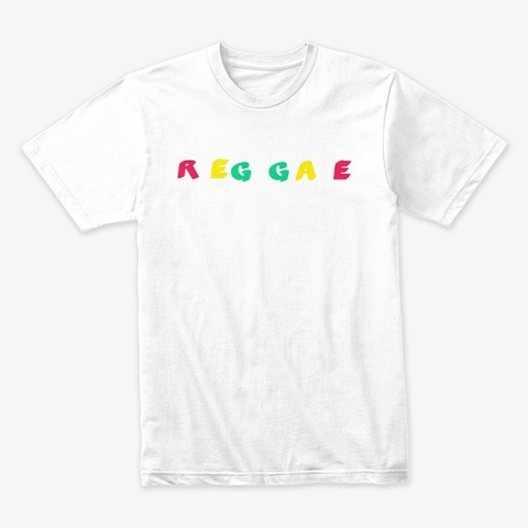 Reggae White áo T-Shirt Front