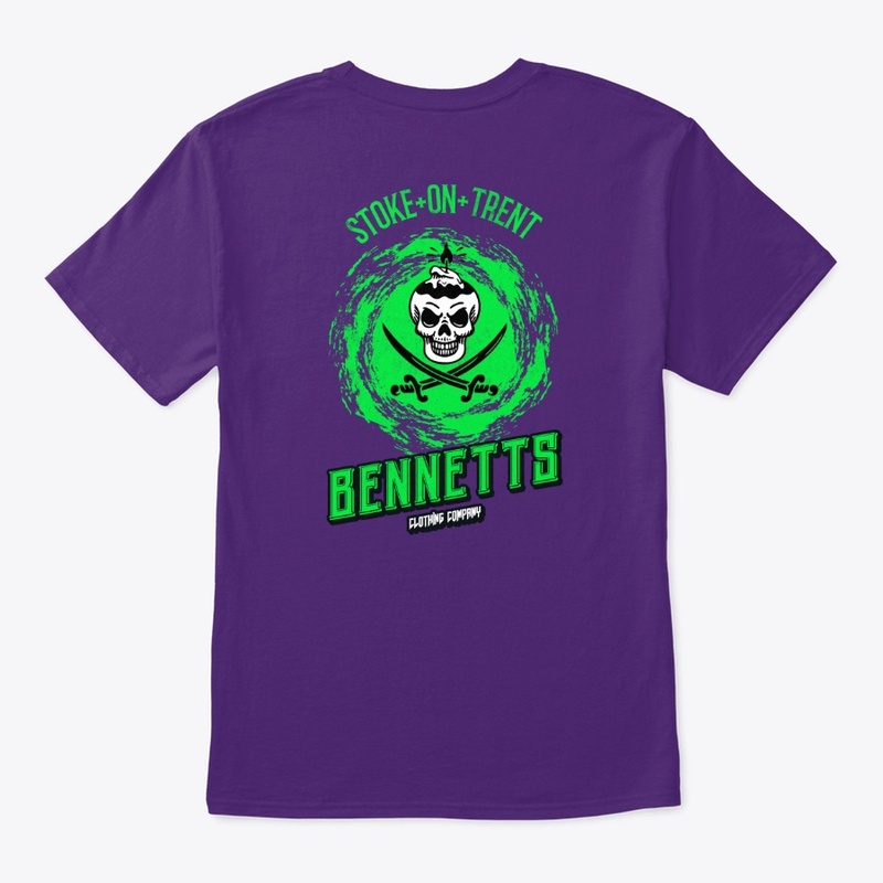 Bennetts pirate crossed swards n skull.