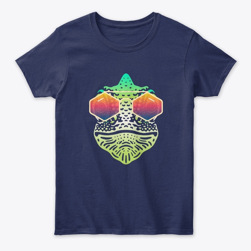 Cute Chameleon in Sunglasses (clr+sg03)