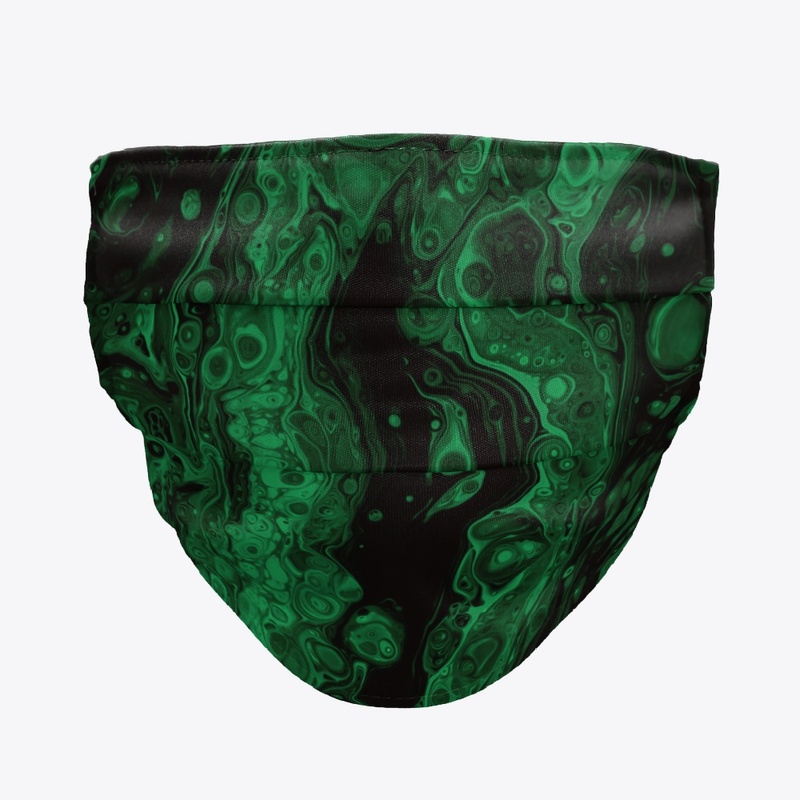 Face Mask - Green Abstract Pattern
