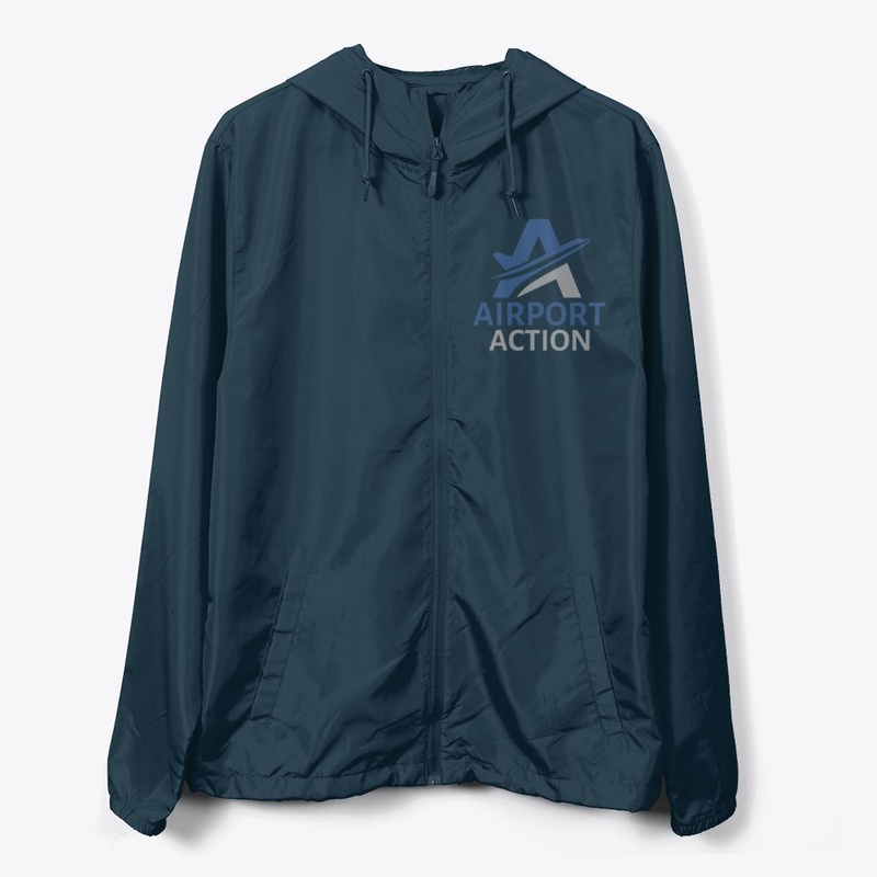 Full zip windbreaker with hood 
