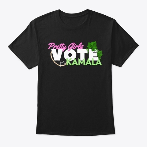 Kamala Harris Sorority Vote For Vice Pre Black T-Shirt Front