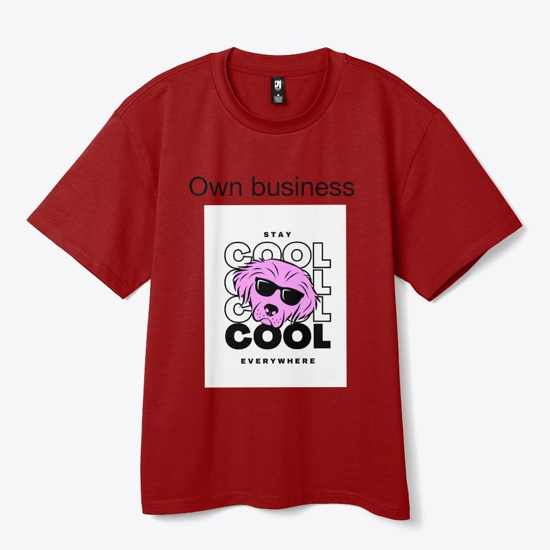 Own Business Red T-Shirt with Unique Gr.
