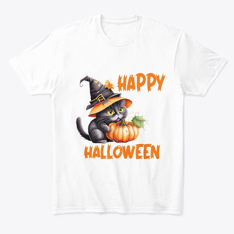 Halloween Cat Shirt , Halloween Tshirt