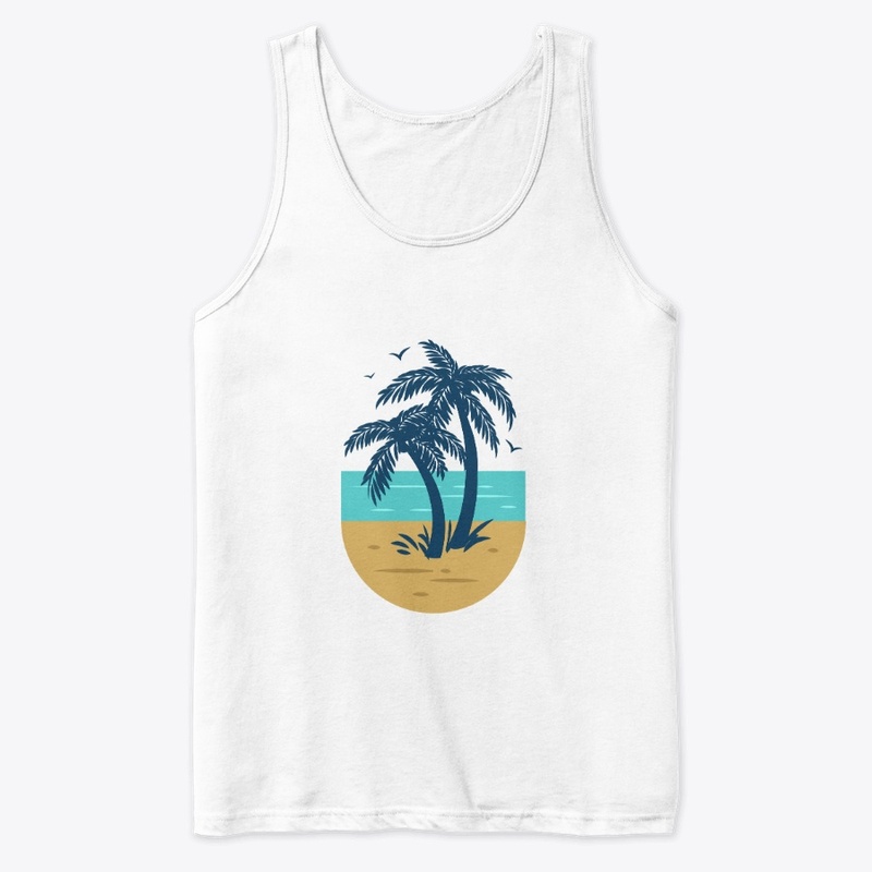 Palm Trees Retro Tropical Beach