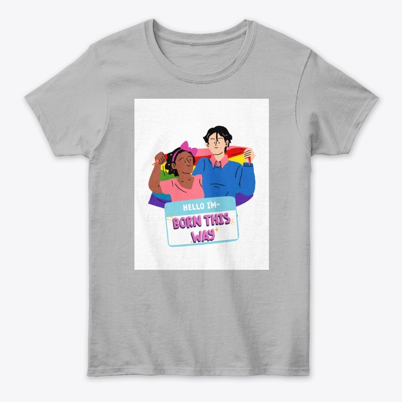 born this way printed t-shirt