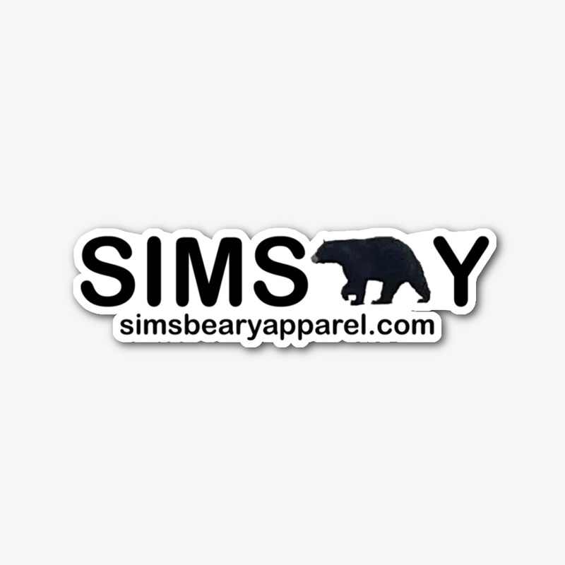 SimsBear-y Apparel Sticker Black