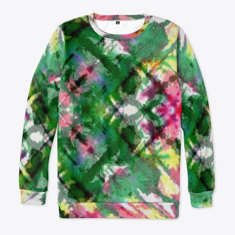 Green and Pink Shibori Tie Dye