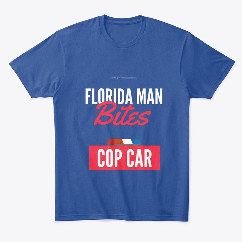 Florida Man Bites Cop Car-AI Generated
