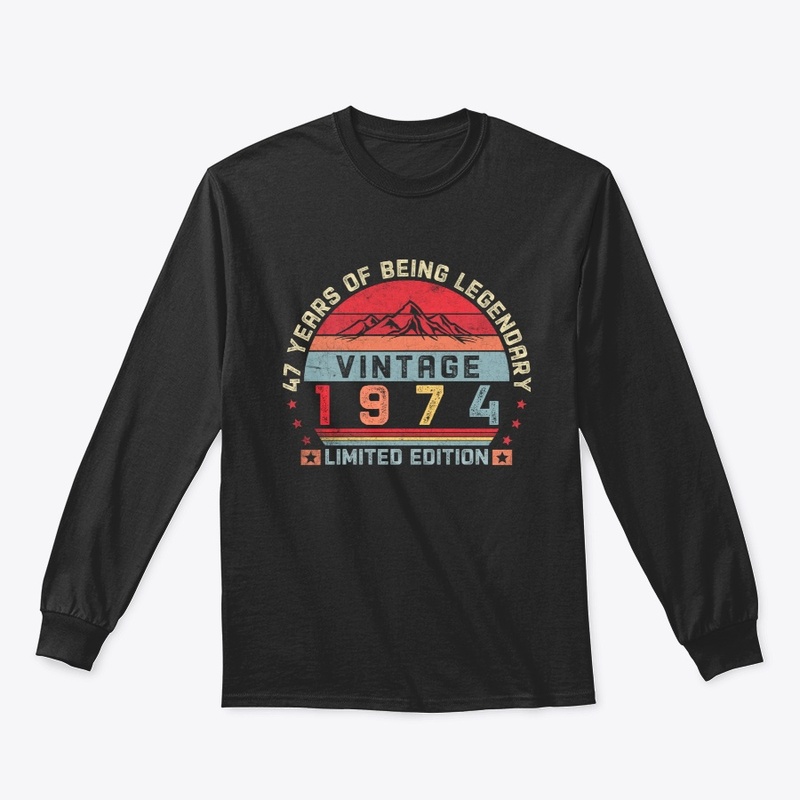 47 Years Old Retro 1974 Birthday Vintage