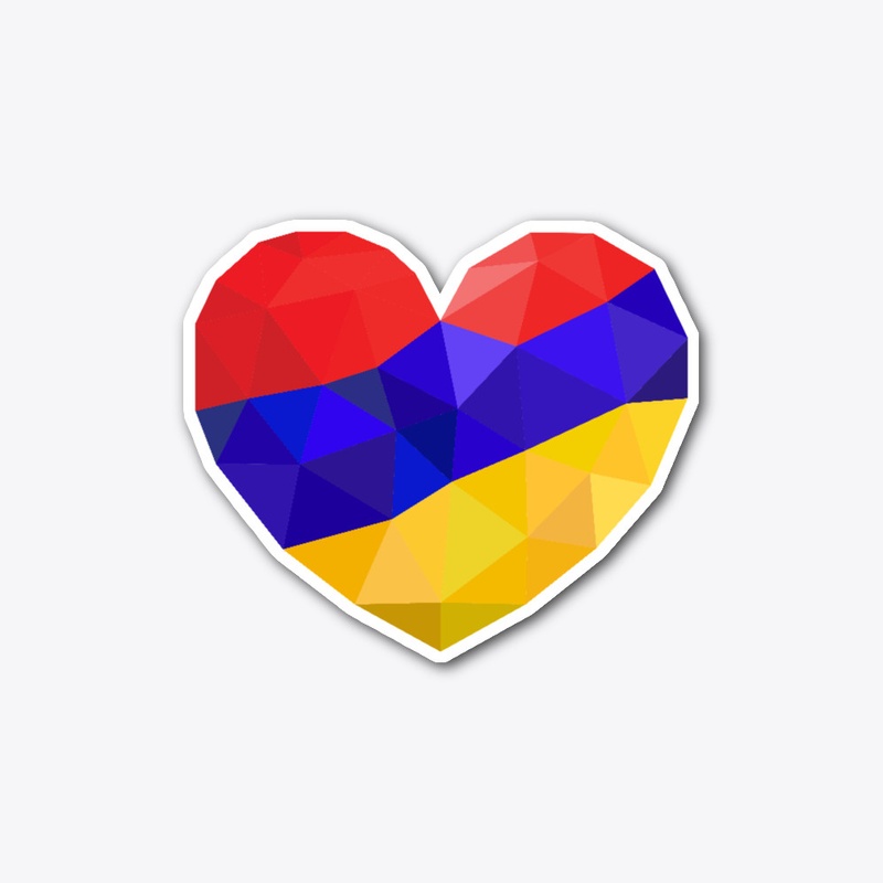 Cute Armenian Flag Graphic Heart Design