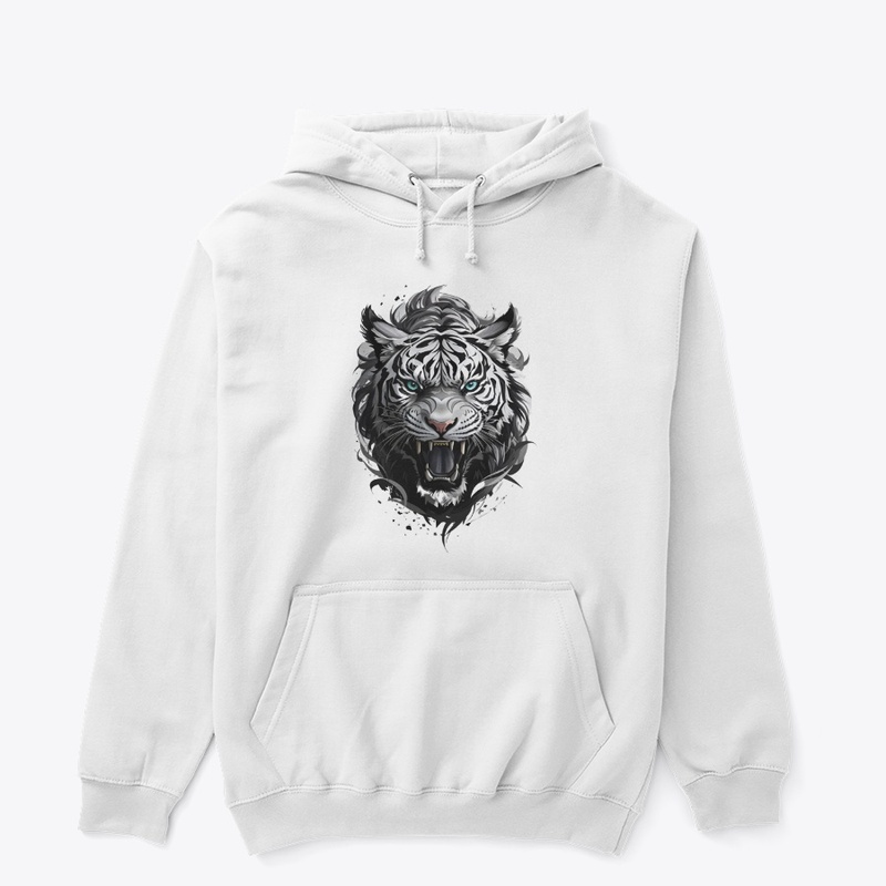 The roar of a black tiger's mouth