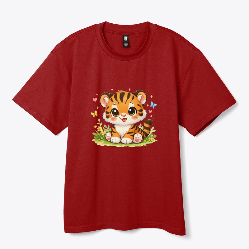 Adorable Tiger Cub Kids T-Shirt Design