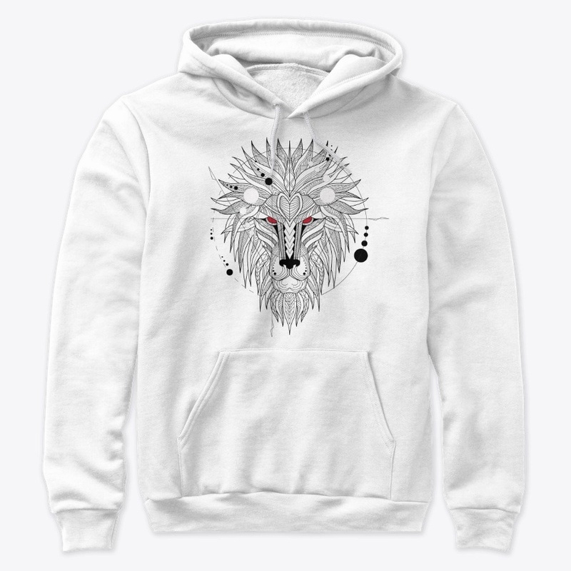 Tees Lion Geometric Line design