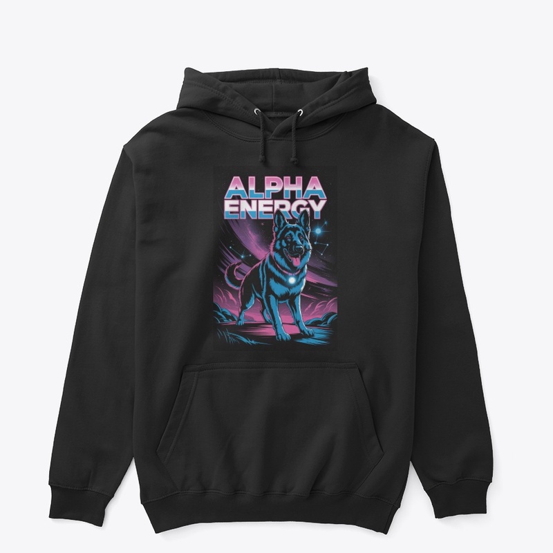 80s Neon German Shepherd Design