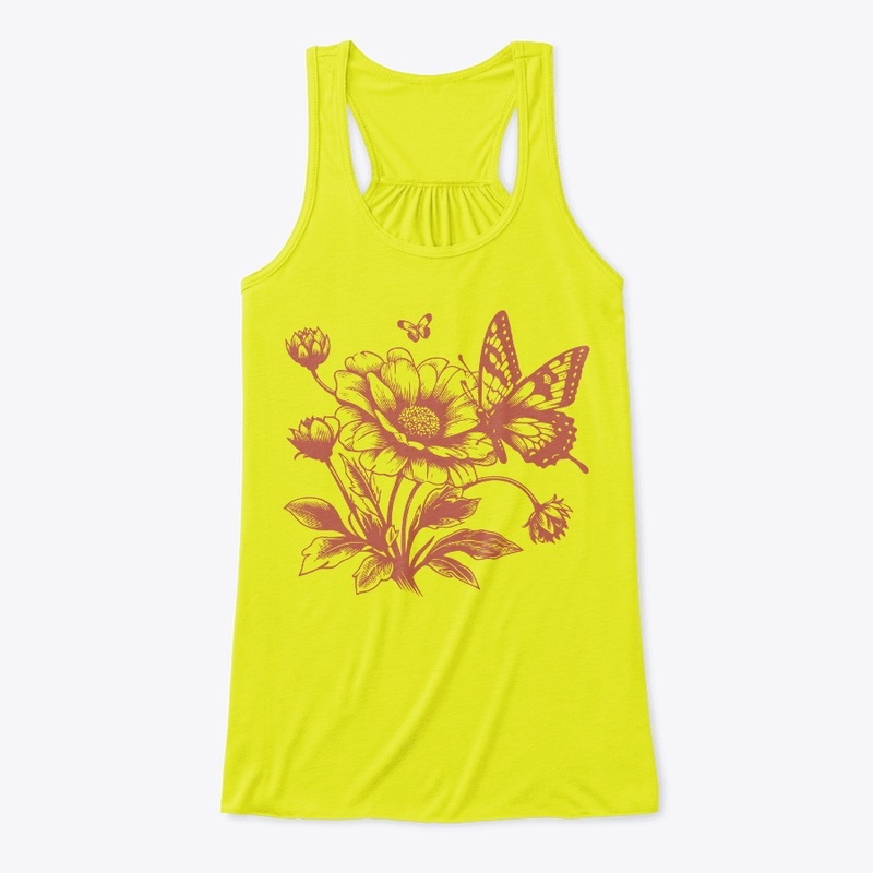 Flower with Butterfly T-Shirt