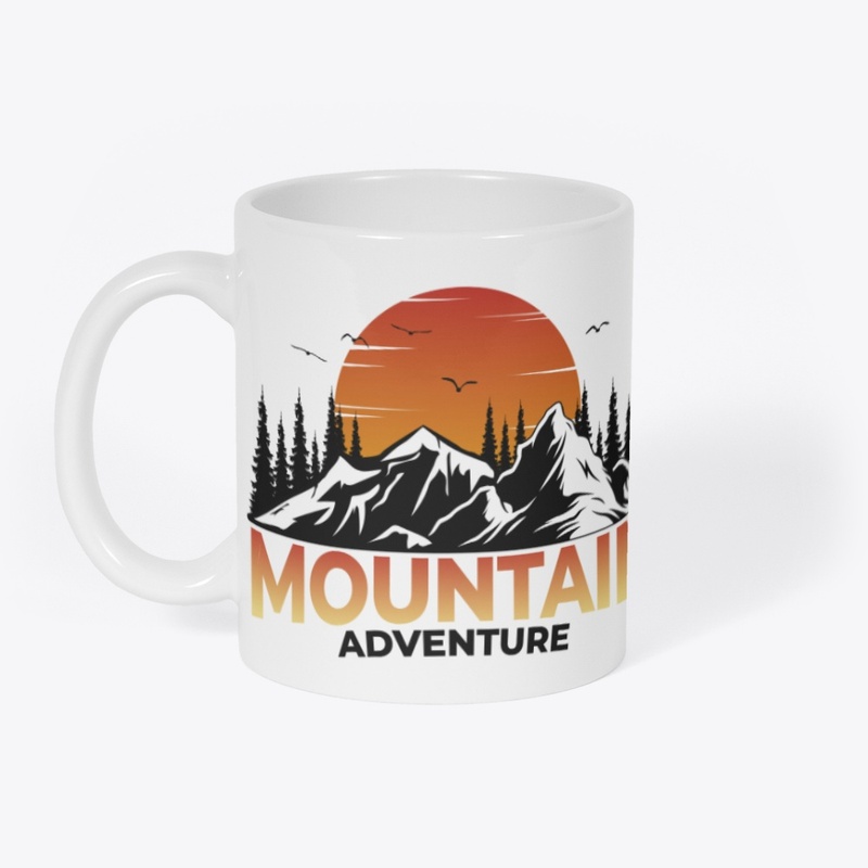 Mountain pine tree adventure sunset 