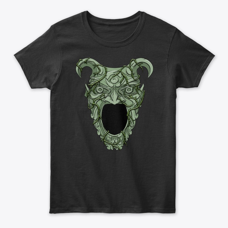 Green Devil Face