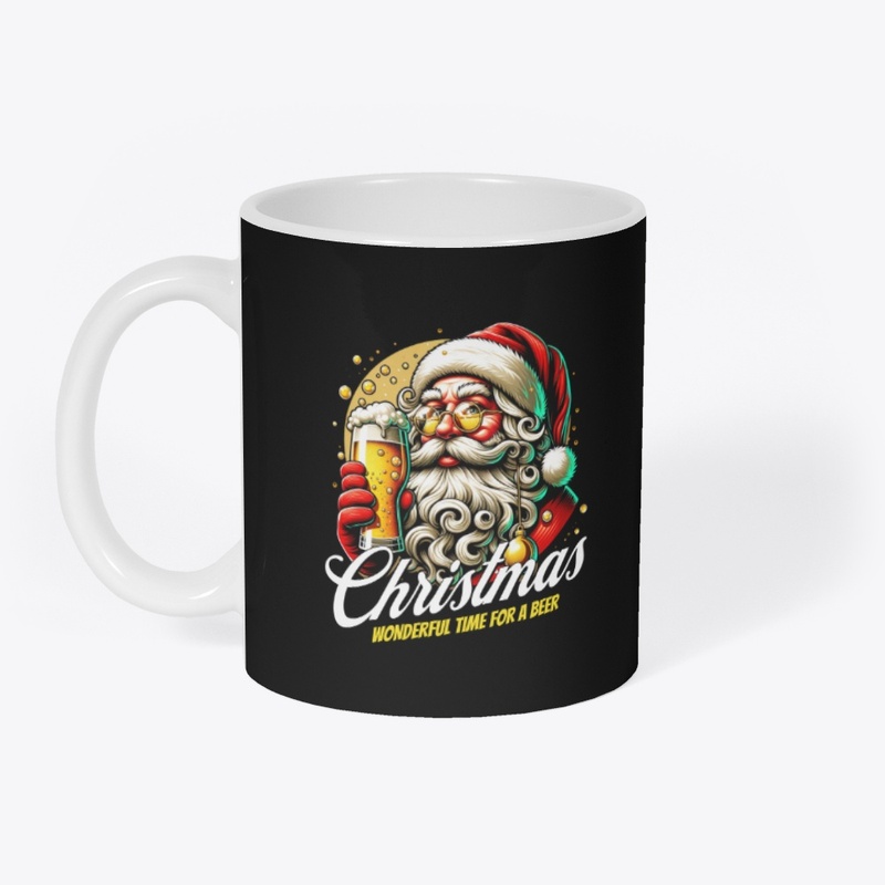 Festive Beer Christmas Graphic Artwork