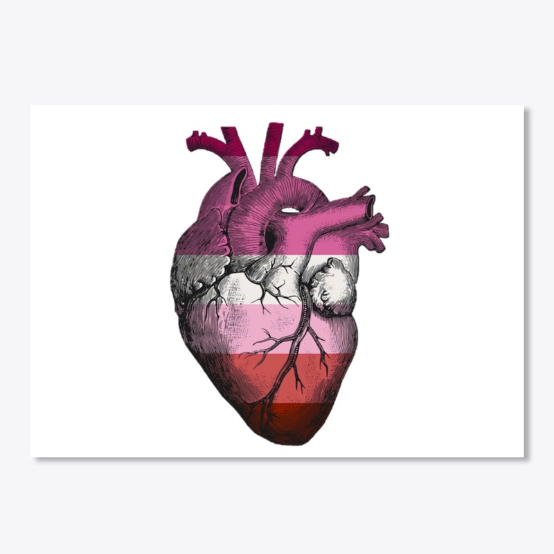 Lesbian Pride Anatomical Heart