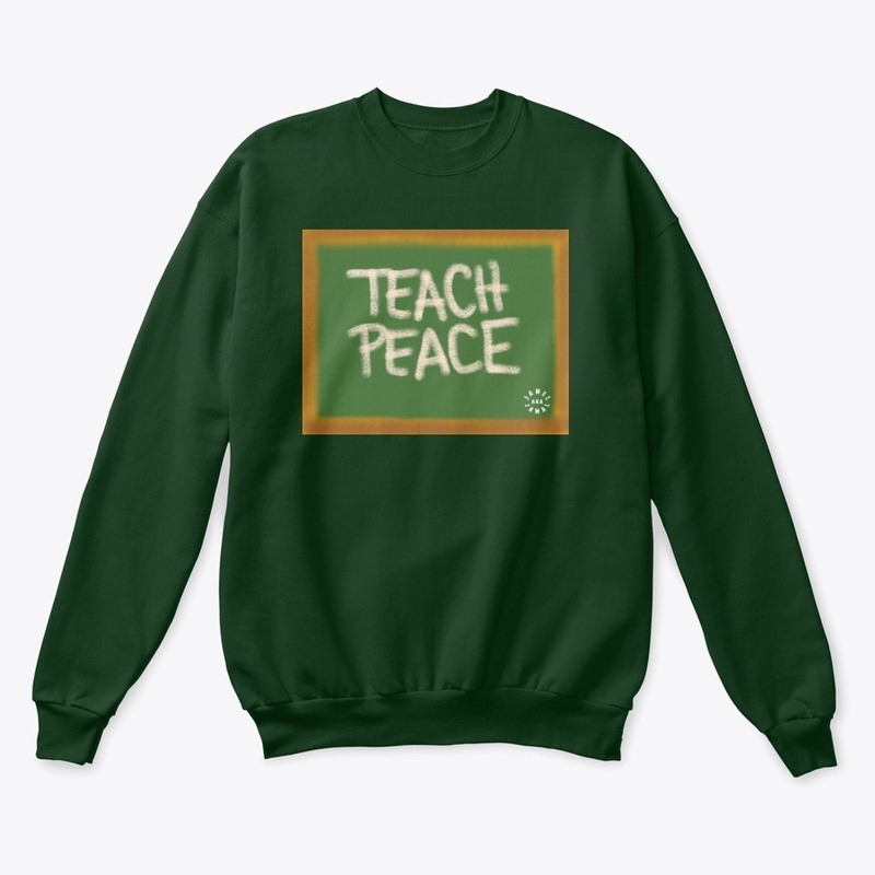 TEACH PEACE  | BLACK LOGO ON BACK