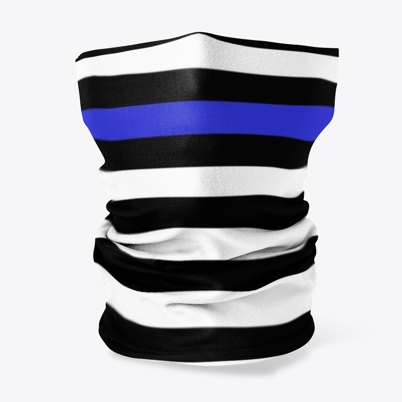 Blue thin line american flag neck gaiter