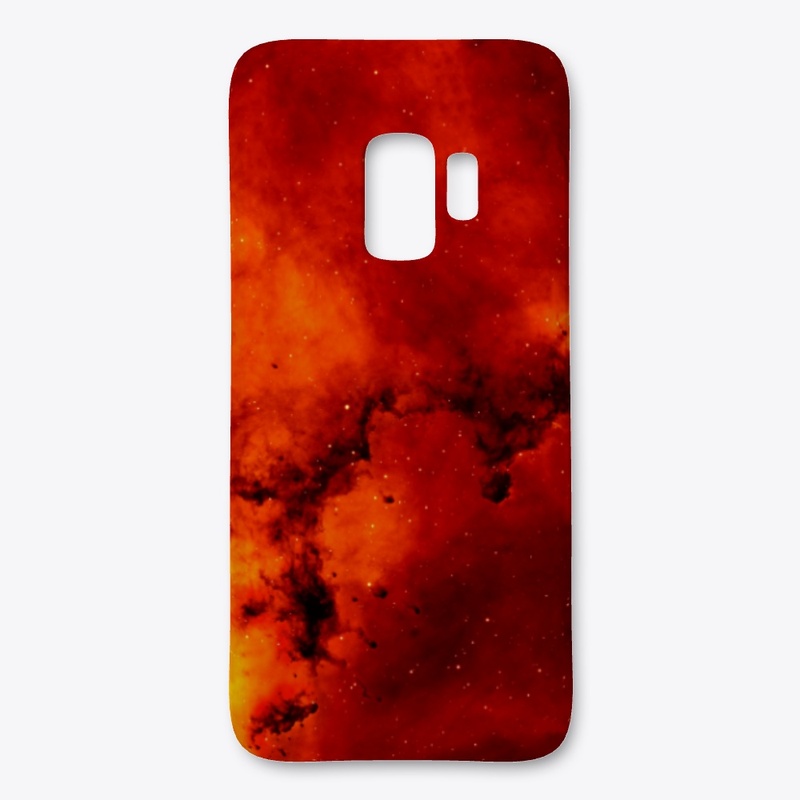 Abstract Reddish Orange Cloud Design