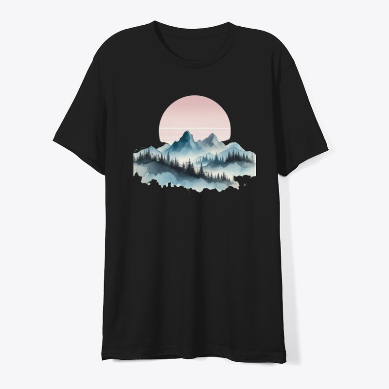 Sun and Mountains T-Shirt Design 