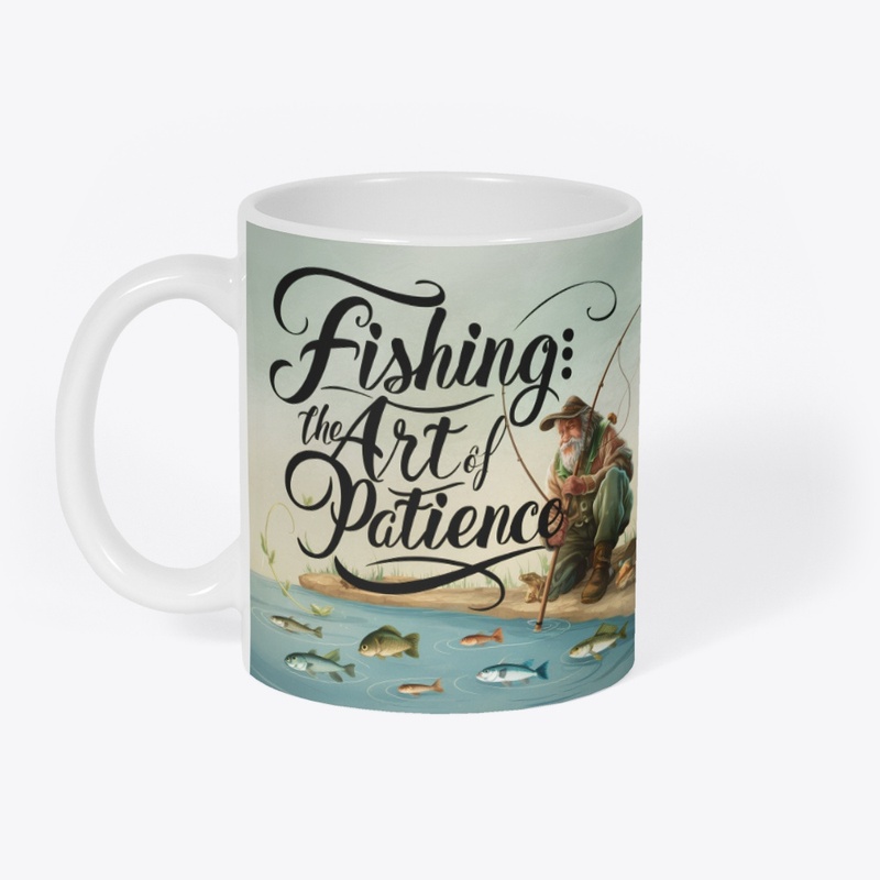 Illustration Fishing text design.