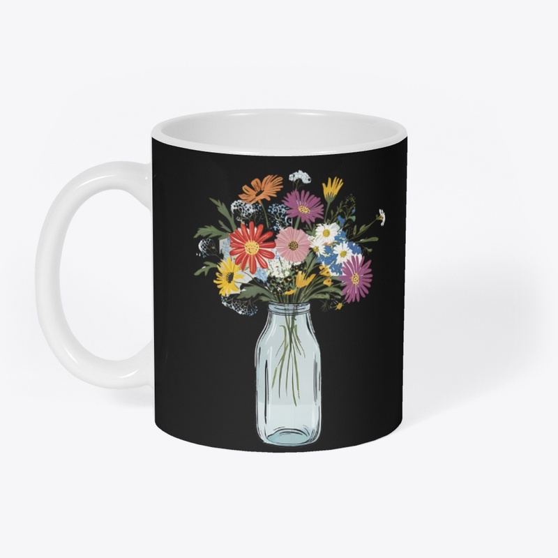 Mason Jar With Flowers