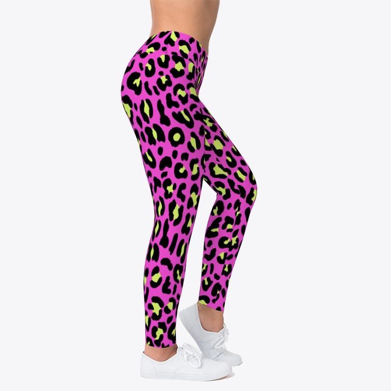 Fun Pink Leopard Print Leggings