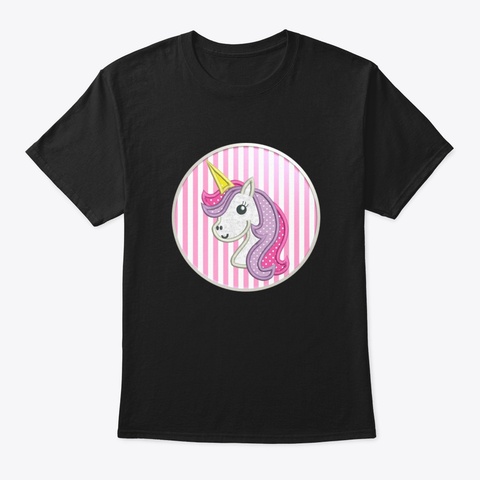 Sweet Unicorn Black T-Shirt Front