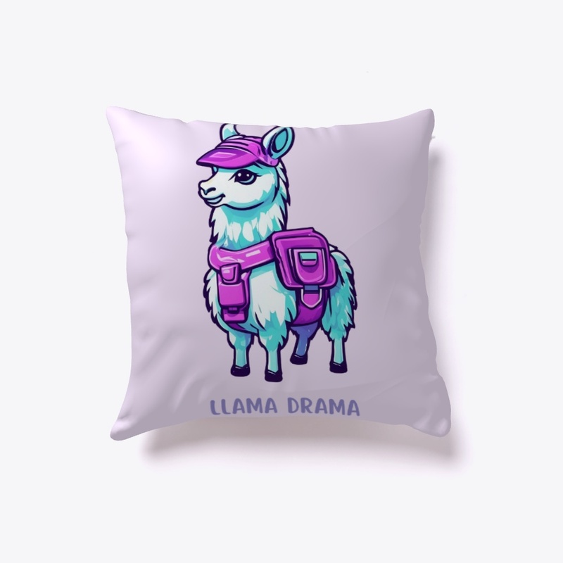 Cute Llama with Purple Hat & Backpack