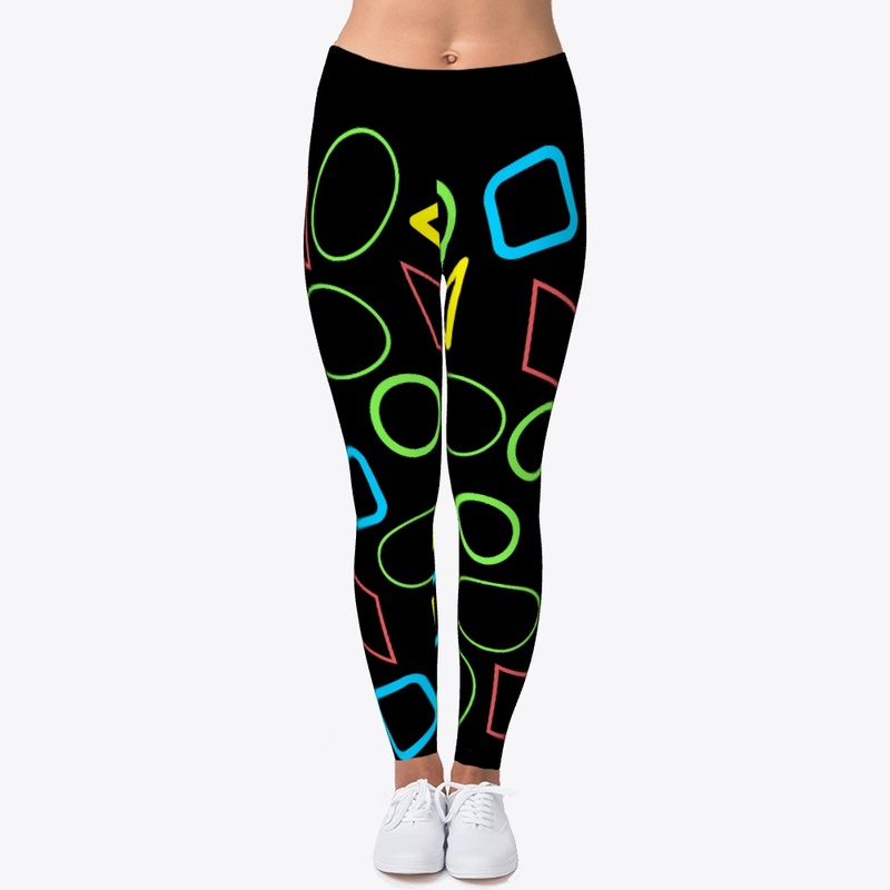 Multi Color Geometric Leggings
