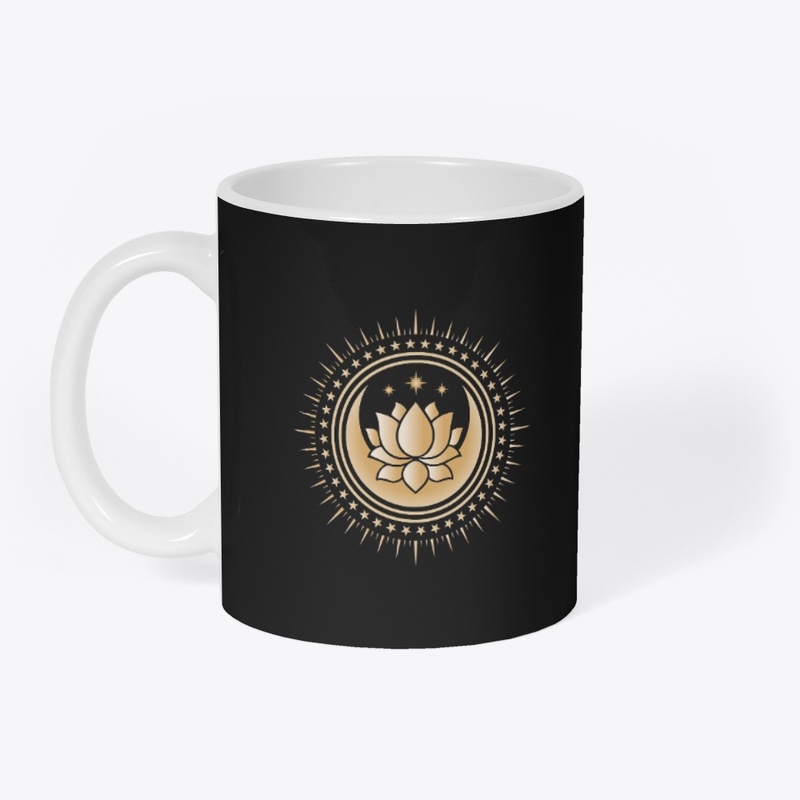 Lotus Moon with mystical mandala tshirt 