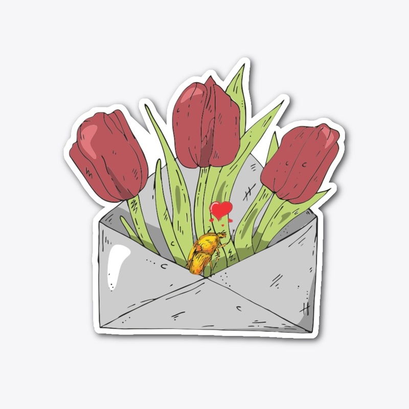 LOVE BUG LETTER STICKER